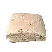 Одеяло двуспальное 180/210 шерсть овечья натуральная, ткань микрофибра