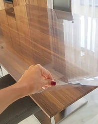 М'яке скло Прозора силіконова скатертина на стіл Soft Glass Захист для меблів 3.3х1.0 м Товщина 1.5 мм