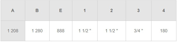 Габаритные и присоединительные размеры Котла на отработке De Dietrich GT 228