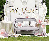 Гірлянда паперова весільна Just Married 1,5 м 1834, фото 3