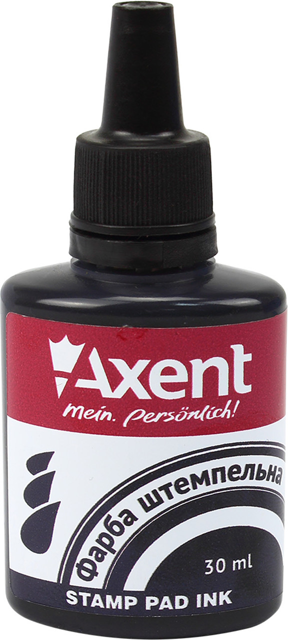 Штемпельна фарба "Axent" №7301-01-A 30мл чорн.(12)