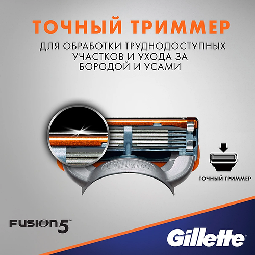 Купить Сменные кассеты для бритья Gillette Fusion 4 шт, цена 480 ₴ —  Prom.ua (ID#1207168298)