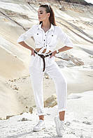 Модные летние брюки свободные 42-48 размеры белые
