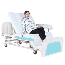 Медичне функціональне електроліжко з туалетом MIRID E36. Широке ліжко для інваліда. Ліжко для реабілітації., фото 3