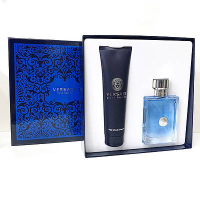 Чоловічий подарунковий набір Versace Pour Homme set туалетна вода 100ml + гель для душу 150ml, цитрусовий аромат