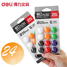 Набір магнітів Deli 7824Е 12 штук, d=20 мм, фото 4