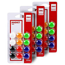Набір магнітів Deli 7824Е 12 штук, d=20 мм, фото 5