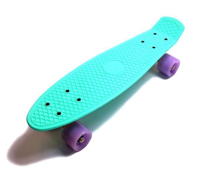 Скейтборд дитячий Penny Board 55х15 см Колеса світяться Бірюзовий