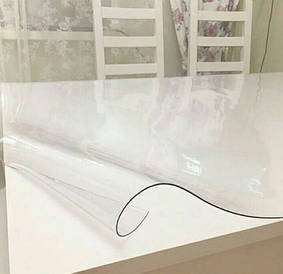 Силіконове м'яке скло Прозора захисна скатертини для столу і меблів Soft Glass (1.5х1.0м) товщина 1.5 мм