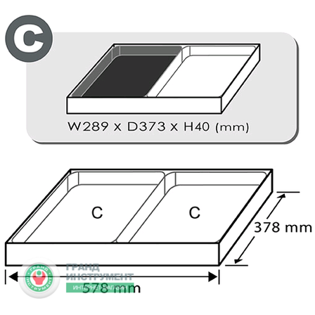 Набір ключів в ложементі комбінованих 6-32мм 26ед. TOPTUL GVC2604, фото 2