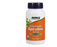 Спіруліна NOW Spirulina 500 mg 100tab