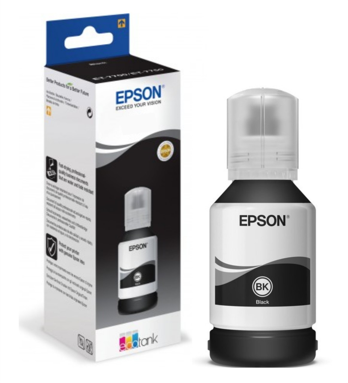 Чорнило Epson L6160 оригінальні чорні (Black)(70мл)