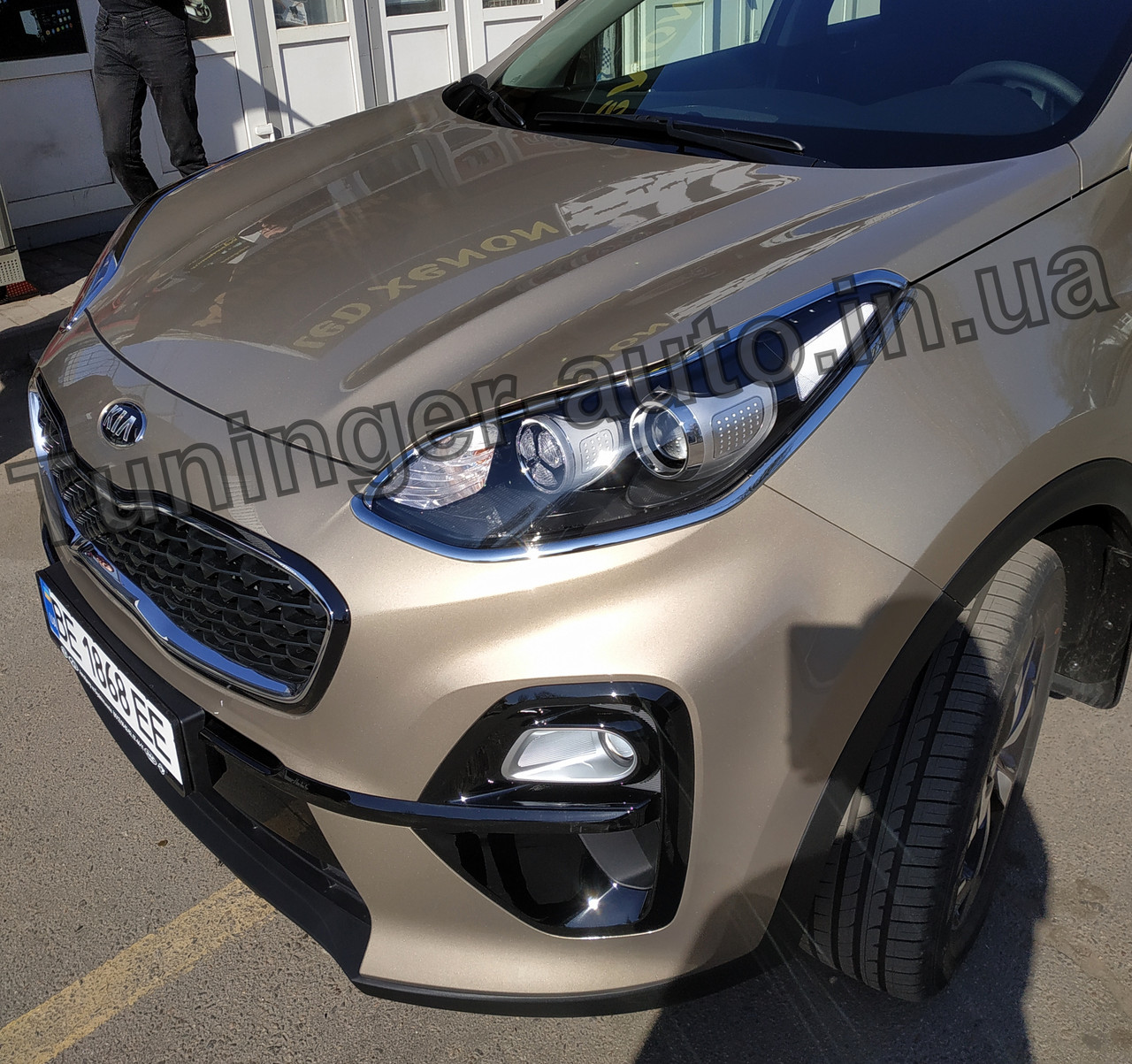 Хром накладки на фары KIA SPORTAGE 2016- (Autoclover/Корея) - фото 3 - id-p599155604