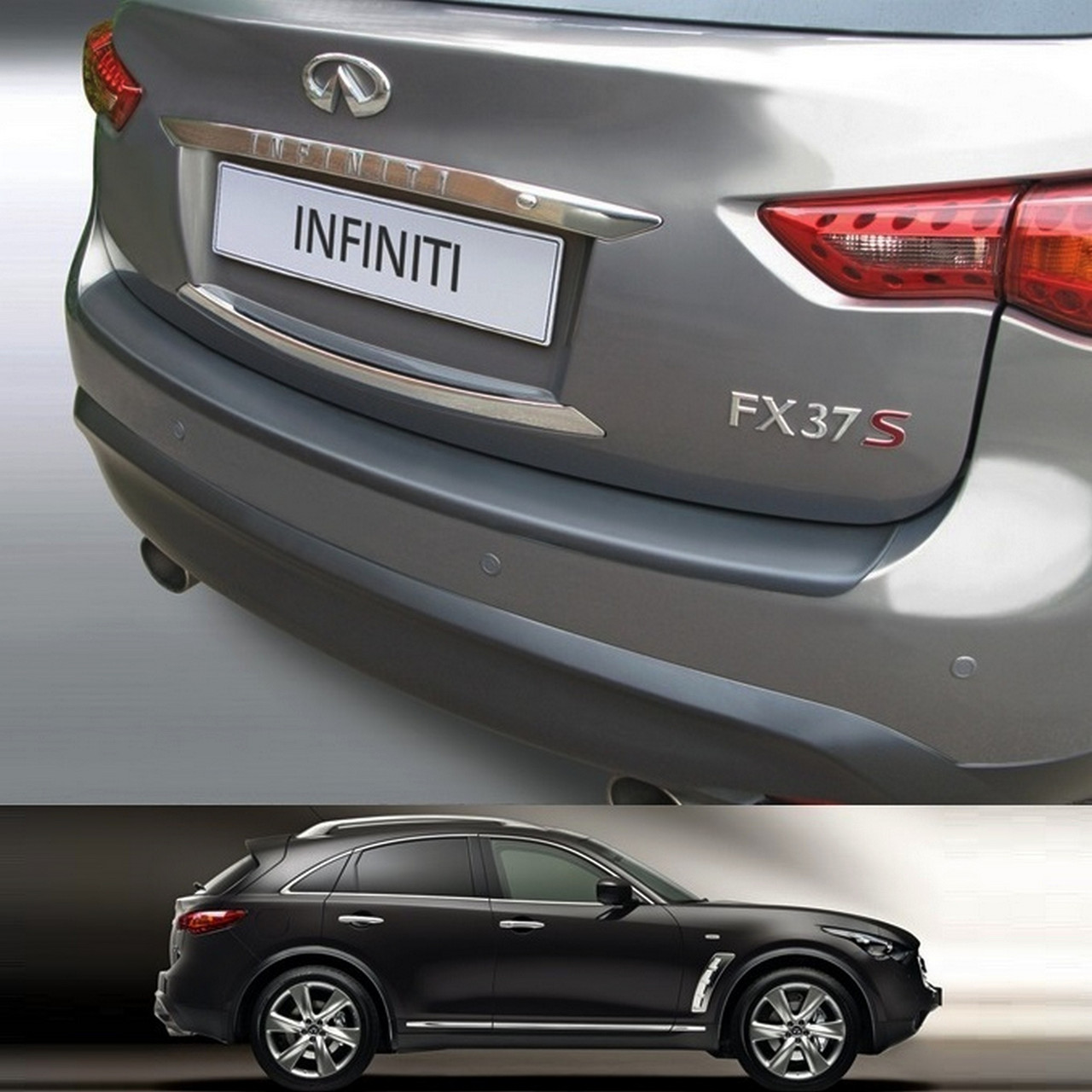 Пластикова захисна накладка на задній бампер для Infiniti FX 208-2013, фото 1