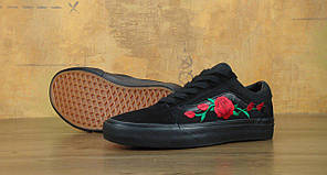 Кеди Vans Old Skool Black Core Rose (Art)