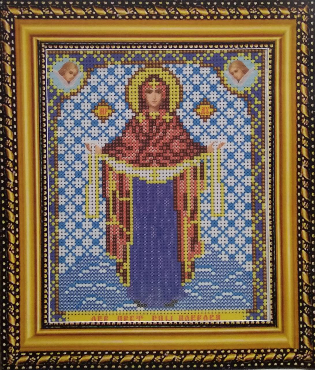 Набір для вишивання бісером ікона Божа Матір Покрова VIA 5010