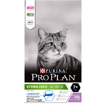 Сухий корм ProPlan Sterilised Snr для кастрованих котів старше 7 років з індичкою, 1,5 кг