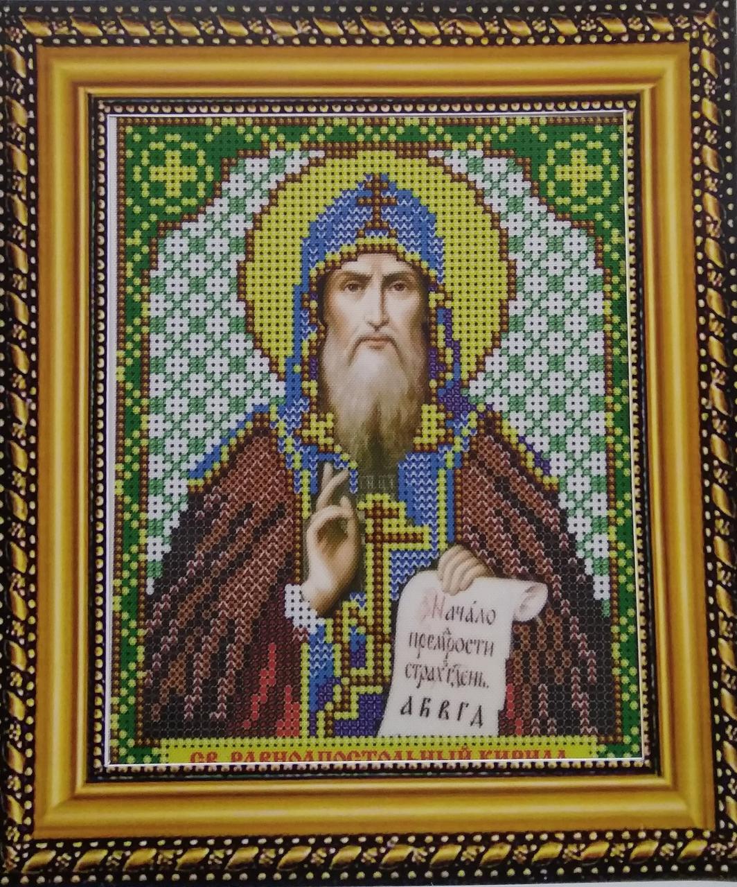 Набір для вишивання бісером ікона Святий Равноапостольный Кирилл VIA 5042