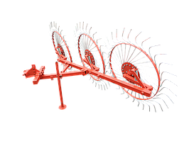 Граблі ШИП для мототрактора ворошилки 3-колісні «Сонечко» (кріплення - 1 точка)