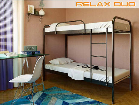 Двоярусне металеве ліжко Релакс Дуо 1, Relax Duo, фабрика Метакам, фото 1