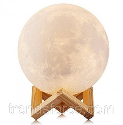 Настільний світильник нічник Місяць 13 см Magic 3D Moon Light Touch Control 179845