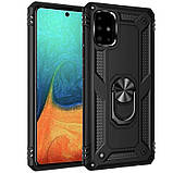 Ударостійкий чохол Serge Ring під магнітний тримач для Samsung Galaxy A51 2020 A515 чорний, протиударний, фото 5