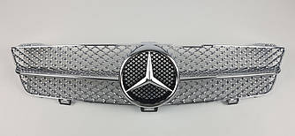 Решітка радіатора Mercedes CLS W219 (08-10) стиль AMG (хром)