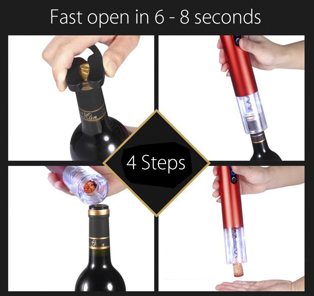 Электрический умный штопор для вина Electric Wine Opener TY2 Blue - фото 8 - id-p1207428640