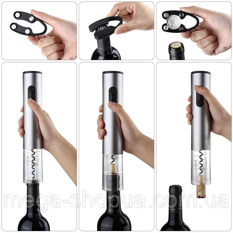 Электрический умный штопор для вина Electric Wine Opener TY2 Black - фото 10 - id-p1207432992