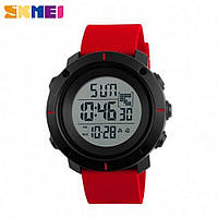 Годинник спортивний SKMEI 1212 Black Red 44 mm Quartz 5 ATM (МОЖНО Плущуйте!)