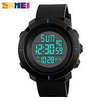 Годинник спортивний SKMEI 1213 Black Blue 50 mm Quartz 5 ATM (МОЖНО Плущувати!)