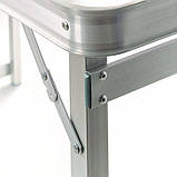 Стіл посилений під парасольку + 4 стільці 120x60x70 см для пікніка, фото 2