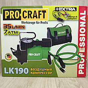 Автомобільний насос компресор Procraft LK190 для підкачки коліс, фото 3