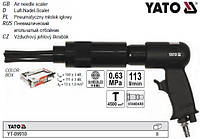 Молоток пневматичний з голковим долотом YATO : спож. повітря - 113 л/хв, тиск - 6.3 Bar, 19 голокосту