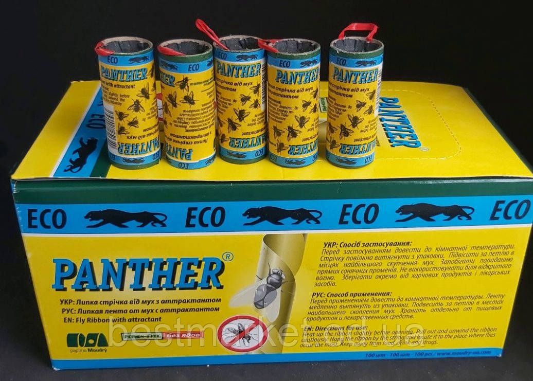 Липка Стрічка від Мух Panther в Упаковці 100 штук