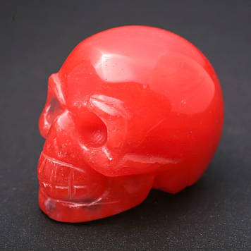 Сувенір з натурального каменю Турмалін Кавуновий череп "Йорик" 38х49х34(+-)мм