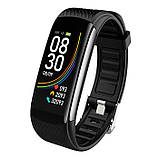 Розумний фітнес браслет Lemfo C6T з датчиком температури тіла (Чорний), фото 3