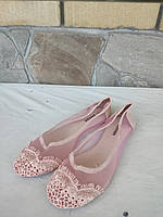 Туфли, балетки летние женские модные сетка DESUN 35, персиковый