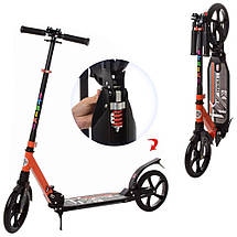 Самокат міський складаний iTrike 2-052 з амортизатором від 10 років, фото 5