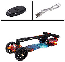 Самокат музичний із турбінами Maraton Magic для дітей триколісний, фото 2