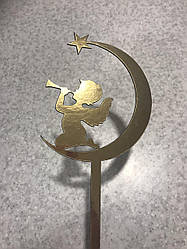 Топер з ламінованого картону "Ангел на місяці"