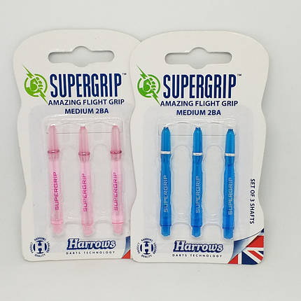 Набір хвостовиків для дротиків дартс Harrows Англія Supergrip 2 комплекти, фото 3