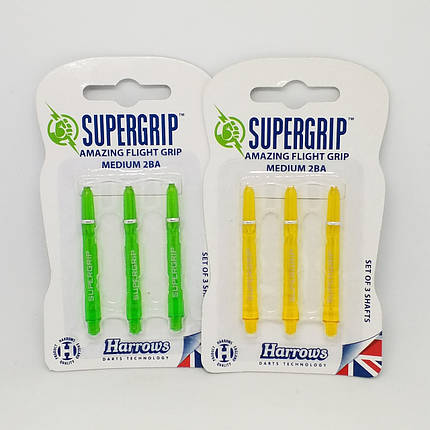 Набір хвостовиків для дротиків дартс Harrows Англія Supergrip 2 комплекти, фото 2