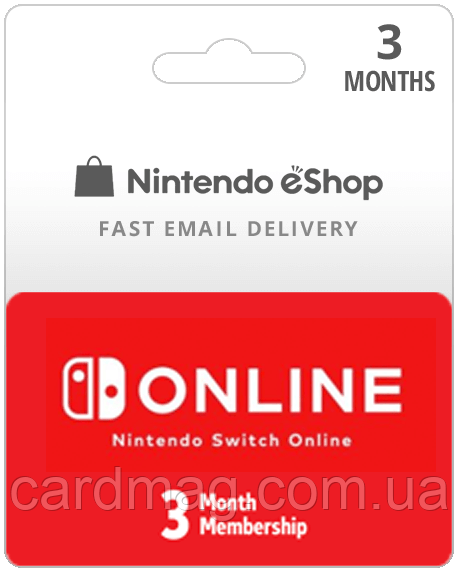 Nintendo Switch Online Gift Card 3 місяці, RU-регіон