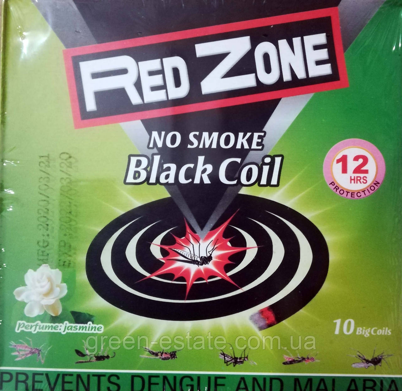 Спіралі від комарів Red Zone без диму 10 шт.