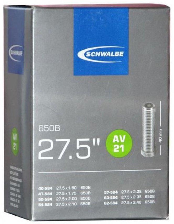 Камера Schwalbe 27,5" (40/62-584) AV21 40мм EK AGV
