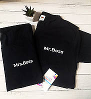 Парные футболки "Mrs.Boss & Mr.Boss"