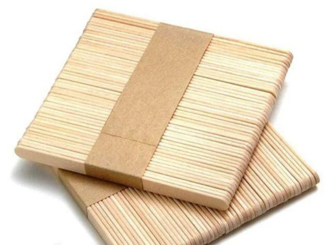 Шпателі для депіляції брів 50 шт. лопатки дерев'яні