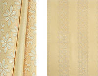 Портьерная ткань для штор Жаккард желтого цвета с цветочным рисунком (Sunrise HXN A0685-1/280 P Jak)