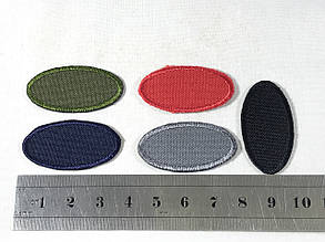 Нашивка Овал Різні кольори 35х19 мм, фото 2